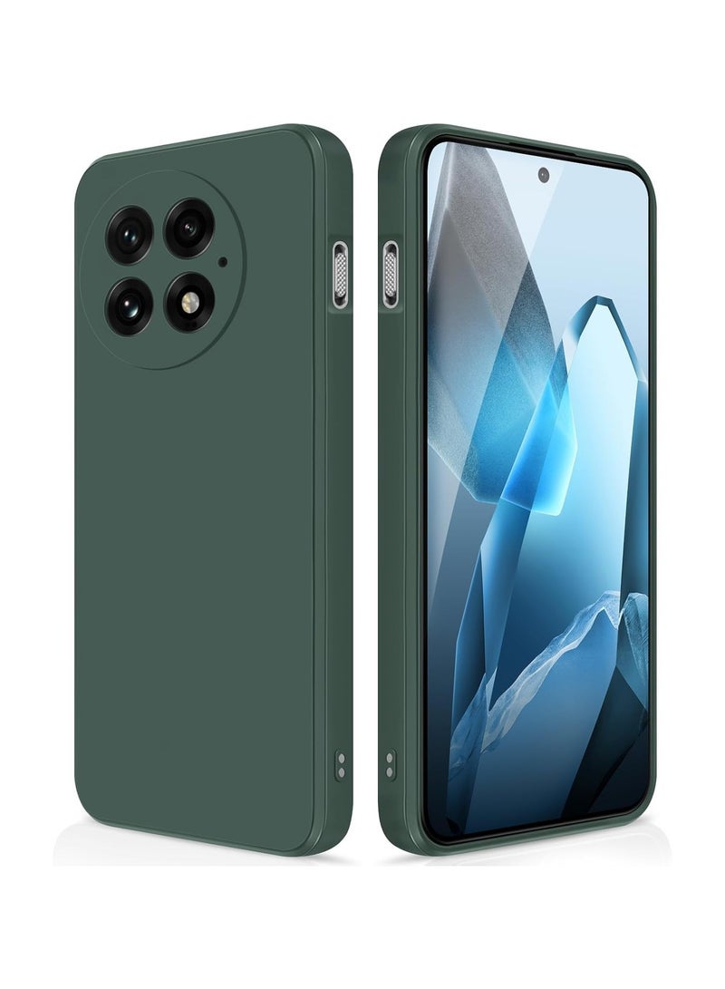 Case Compatible with Oneplus 13 Silky-Soft Touch Full-Body Protective Phone Silicone Case Shockproof Cover with Microfiber Lining Case For Oneplus 13 5G 2024 Green - Image 1