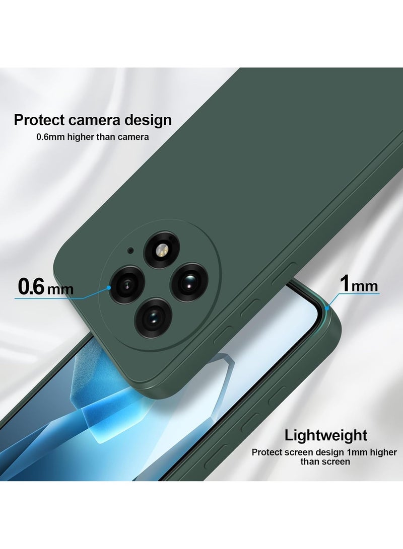 Case Compatible with Oneplus 13 Silky-Soft Touch Full-Body Protective Phone Silicone Case Shockproof Cover with Microfiber Lining Case For Oneplus 13 5G 2024 Green - Image 2