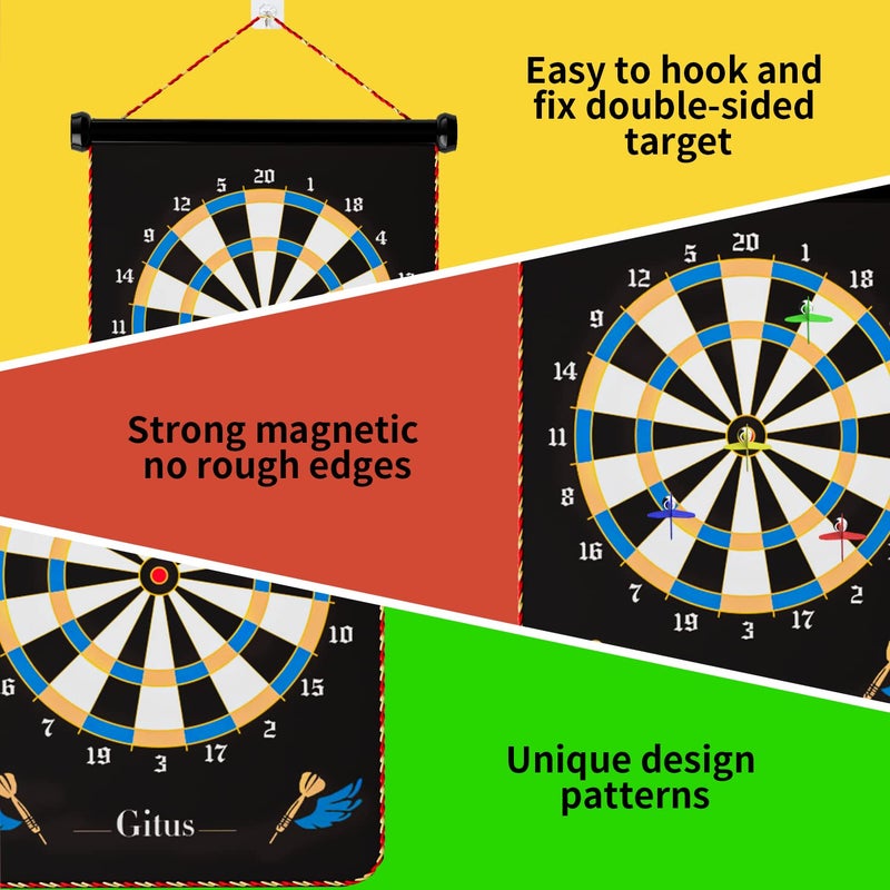 Gitus Magnetic Dart Board Indoor Outdoor Games for Kids with 12 Darts, Gifts for Teenage Boys Teen Boy Gift Ideas Gifts for Boys 8 9 10 11 12 13 14 Years Old Game Room Decor - Image 5
