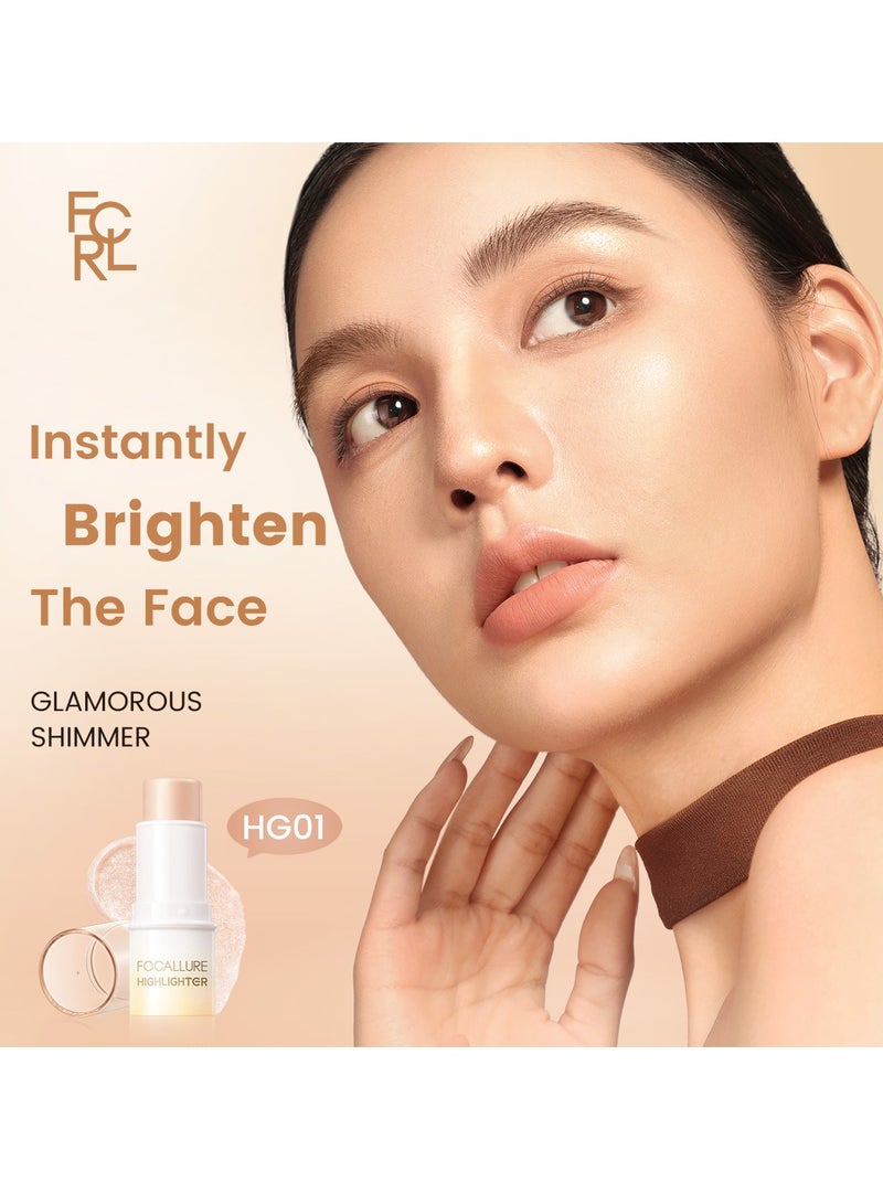 فوكالور عصا برونزية مقاومة للماء تدوم طويلاً وطبيعية لتفتيح الوجه وكونتور خافي عيوب البشرة عصا كونتور #GR01 - Image 4