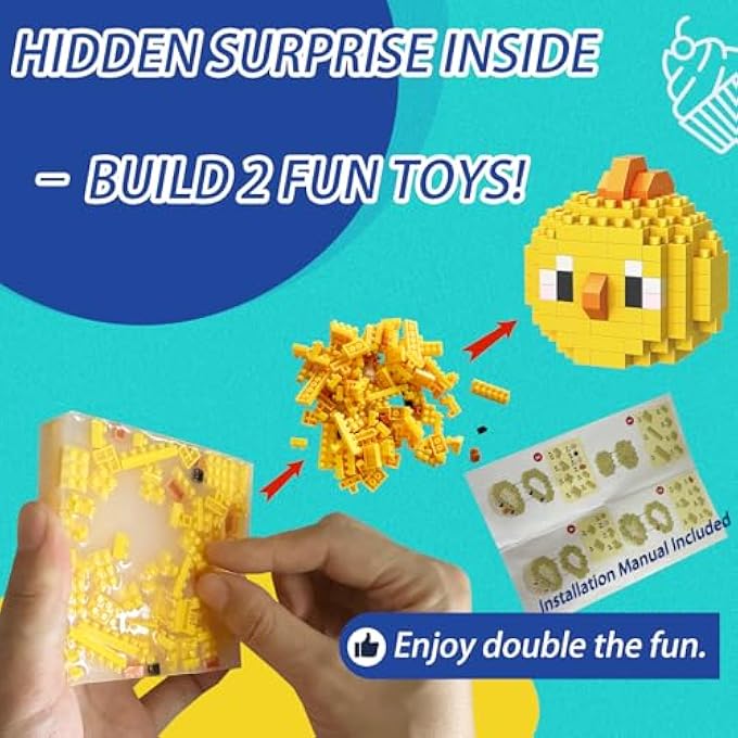 Okueejur 2 Packs Building Blocks Picking Pad Skin Picking Fidget Toys for Dermatillomania Hair Pulling Silicone Picking Pad for Anxiety Adult - Image 2