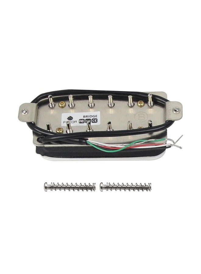 FLEOR Alnico 5 Electric Guitar Bridge Pickup Double Coil Humbucker Pickups-White - Image 4
