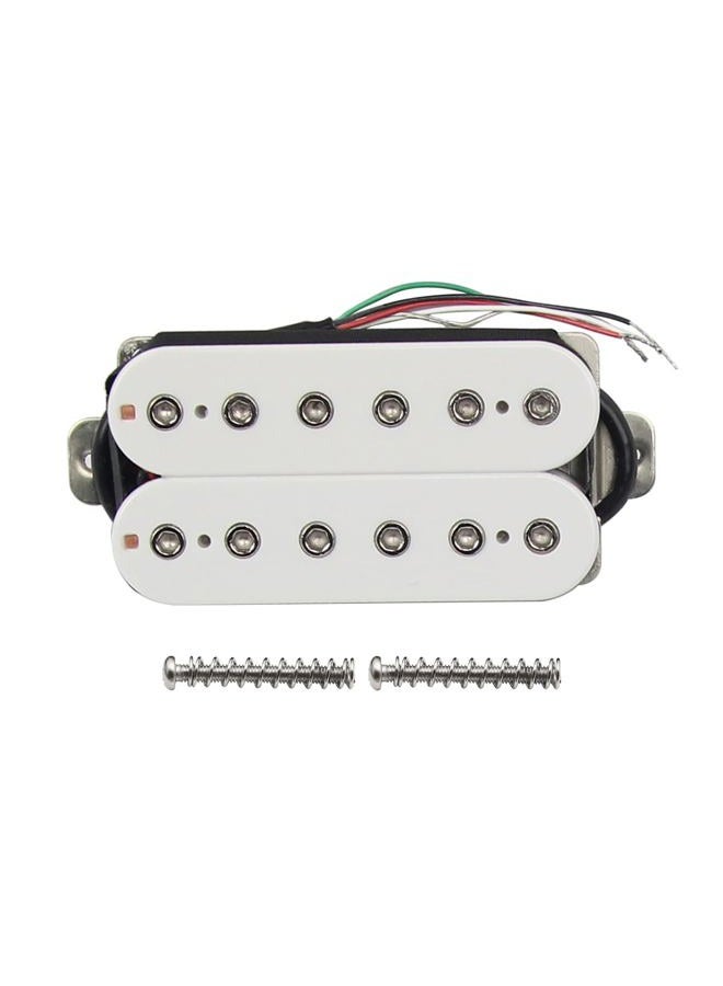 FLEOR Alnico 5 Electric Guitar Bridge Pickup Double Coil Humbucker Pickups-White - Image 3