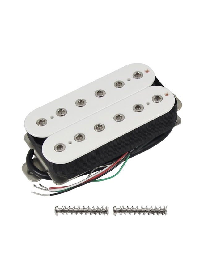 FLEOR Alnico 5 Electric Guitar Bridge Pickup Double Coil Humbucker Pickups-White - Image 1