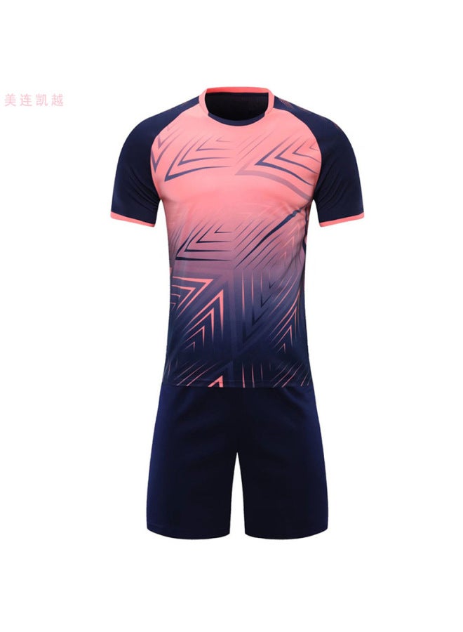 Navy Blue Powder 109 Set Short Sleeve Football Jersey - Image 1