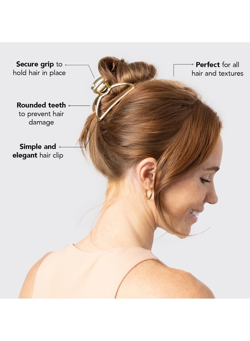 Goolsky Gold Metal Claw Clips, Large Hair Clips for All Hair Types, Cute Claw Clips for Girls And Women, Strong Hair Clips, 1 Piece - Image 5