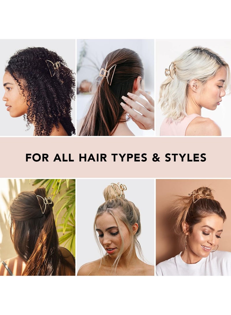 Goolsky Gold Metal Claw Clips, Large Hair Clips for All Hair Types, Cute Claw Clips for Girls And Women, Strong Hair Clips, 1 Piece - Image 4