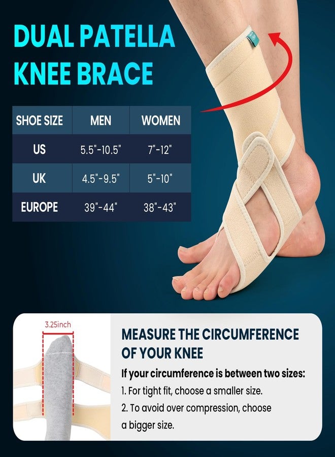 Welnove Drop Foot Brace with Arch Support, AFO Ankle Brace for Walking, Relieves Instability of Lower Limbs by Foot Drop, MS, TBI, Spinal Cord Injury, Cerebral Palsy (Left, Beige) - Image 4