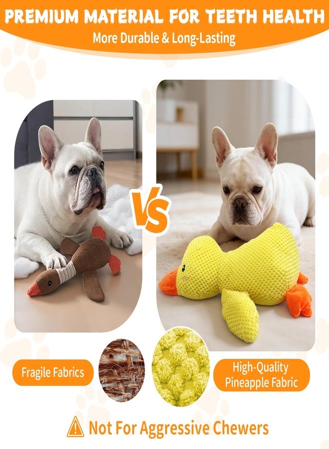 VOXGET Dog Calming Duck Toy, 2026 New Interactive Plush Duck Toy with Quack Sound and Crazy Crinkle for Dogs Keep Busy, Soft Stuffed Calming Pillow for Puppy Reduce Boredom -Yellow, 17.7"x14.9"(L) - Image 3