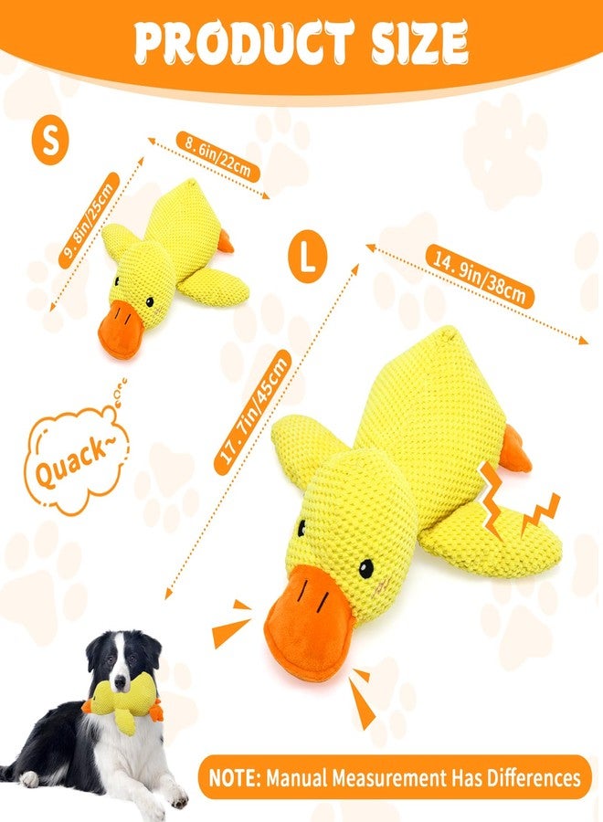 VOXGET Dog Calming Duck Toy, 2026 New Interactive Plush Duck Toy with Quack Sound and Crazy Crinkle for Dogs Keep Busy, Soft Stuffed Calming Pillow for Puppy Reduce Boredom -Yellow, 17.7"x14.9"(L) - Image 5