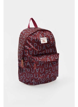 U.S. Polo Assn. U.S. Polo Patterned Burgundy Backpack PLÇAN23294  - Image 2