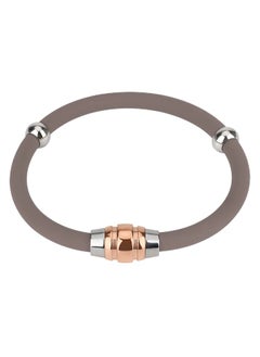 Rose Gold - Brown Silicone Men's 20.5CM