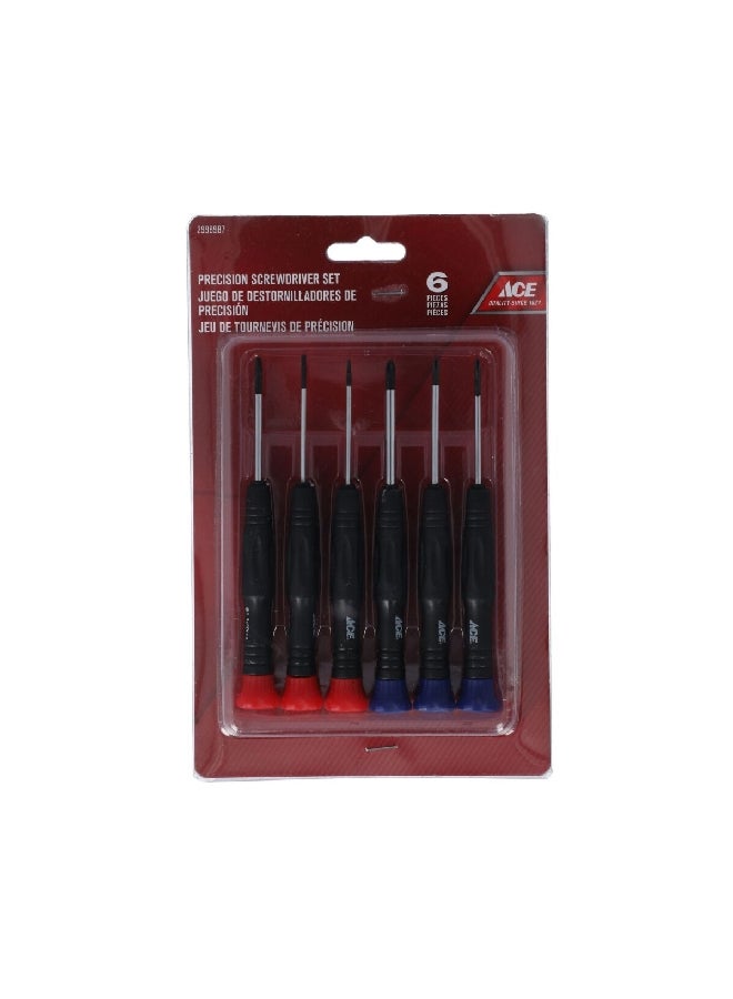 ACE 6-Piece Precision Screwdriver Set Multicolour 23 x 2 x 14.6 cm YF-PS03
