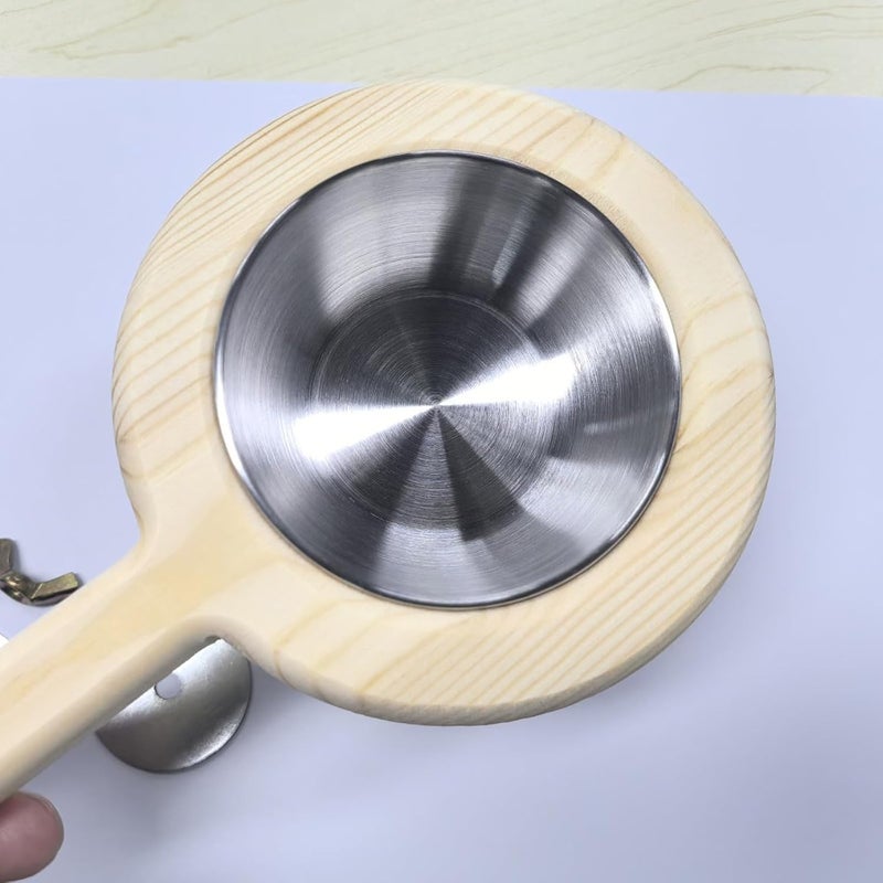 Detachable Stainless Steel Bird Feeding Cup with Wooden Perch for Parakeets Finches Feeding Soluation Food Water Bowl Parrots Perch Feeder - Image 5