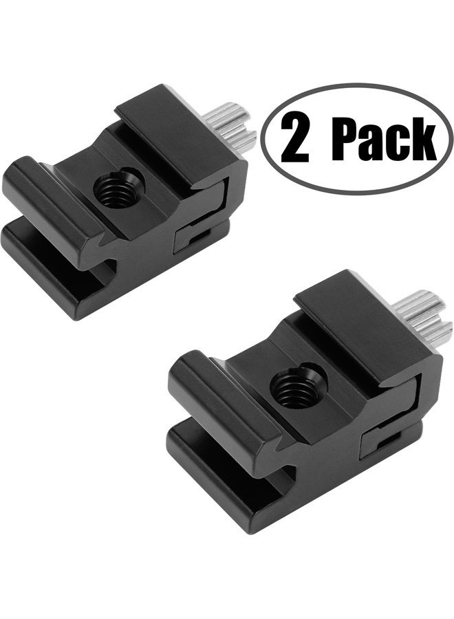 Anwenk Camera Metal Cold Shoe Flash Stand Adapter with 1/4"-20 Tripod Screw Thread (2 Packs) - Image 2