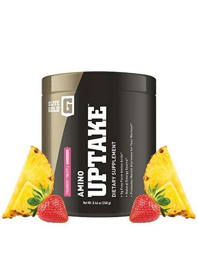 Complete Nutrition - Elite Gold Amino Uptake Strawberry Pineapple Amino Acid Supplement Increase Energy Support Muscle Recovery Beta Alanine L Citrulline 8.46 Oz Tub (30 Servings) - Image 1