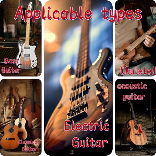 Aolfior 21 Packs Guitar Picks For Electric Acoustic Guitars Ukulele Bass,Guitar Gifts,3 different thicknesses are available in thin, medium and heavy straps (with storage box) Color Random - Image 3