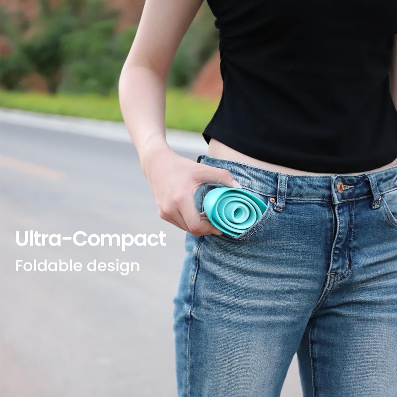 TRIPTIPS Pee Conch Foldable Female Urinal Device Portable Urinal for Women Pee Funnel for Women Travel, She Pee Cup for Women Stand to Pee Womens Urinal Funnel with Tube Case (A-Blue) - Image 2