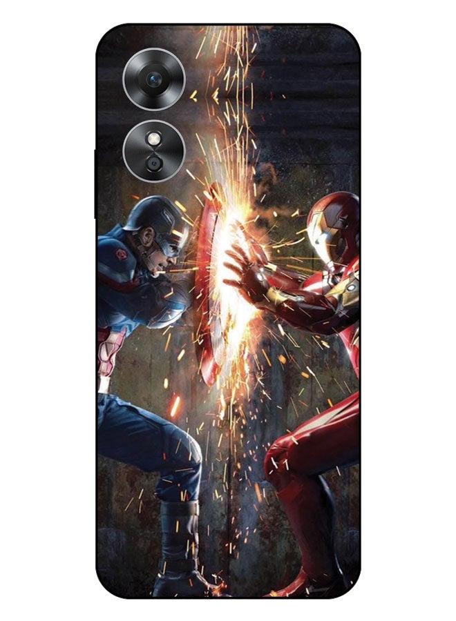 EYE CATCH Printed Protective Case Cover For Oppo A17  -  Captain America - Image 1