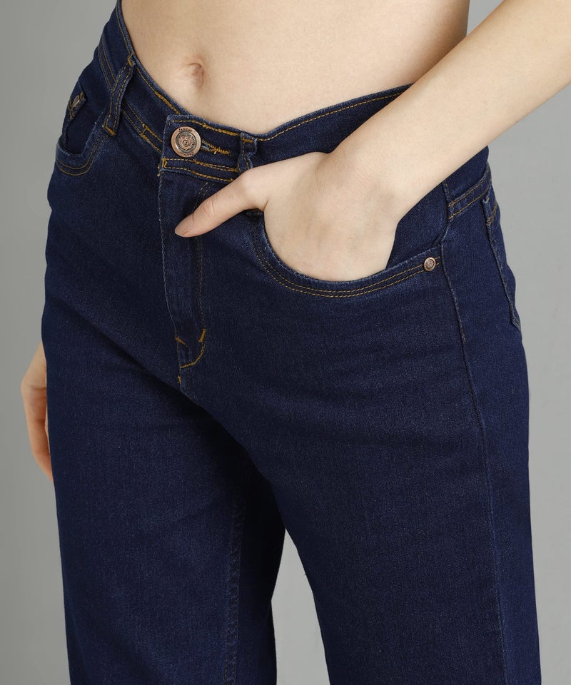Nifty Women's Denim Straight Fit Boyfriend Jeans (Jean_1439_BSC_28_Basic_Blue_28) - Image 5