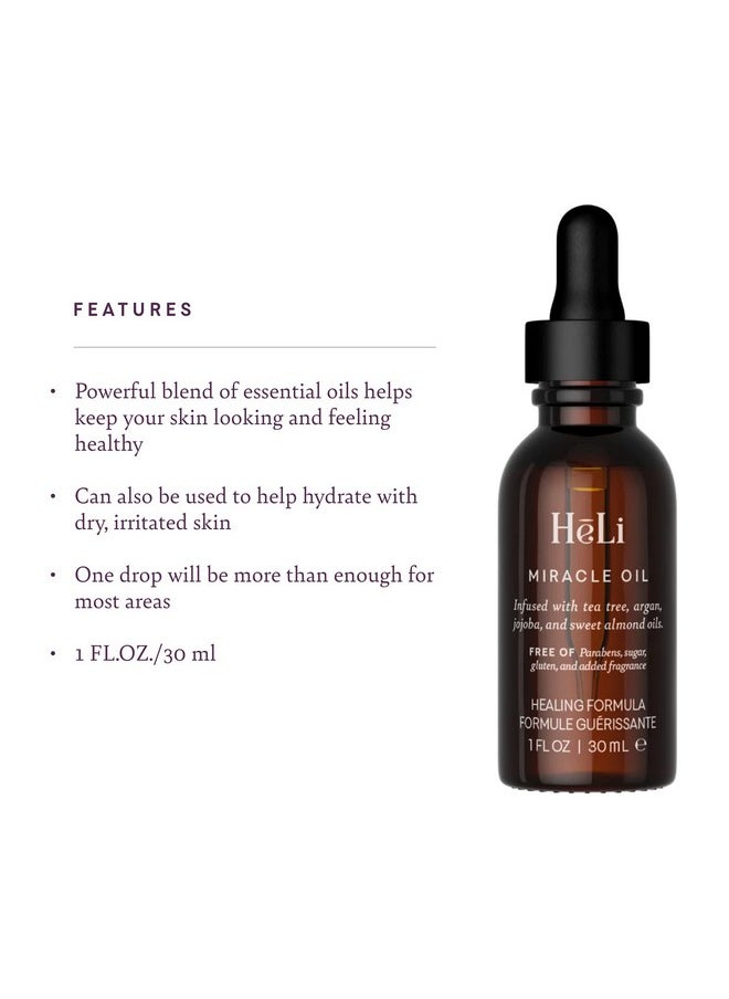 pure romance - Heli Miracle Oil Natural Body Oil With A Versatile Healing Formula Our Best Skin Care Product For The Repairing Damaged Skin The Natural Way 1 Fl Oz - Image 1