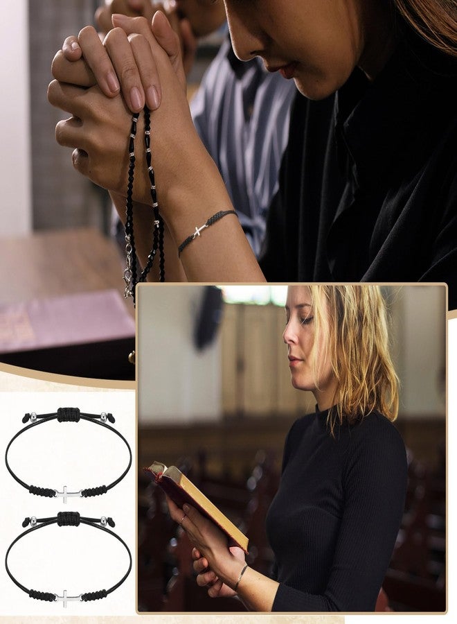 كينينج مجموعة كينينج المكونة من 30 طقمًا من أساور الإيمان المسيحية بالجملة، أساور الصليب للنساء والرجال، هدايا دينية تحفيزية وملهمة وروحية إيجابية (صليب) - Image 4