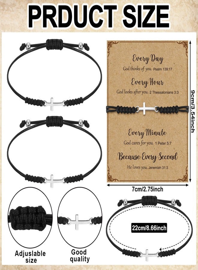 كينينج مجموعة كينينج المكونة من 30 طقمًا من أساور الإيمان المسيحية بالجملة، أساور الصليب للنساء والرجال، هدايا دينية تحفيزية وملهمة وروحية إيجابية (صليب) - Image 3