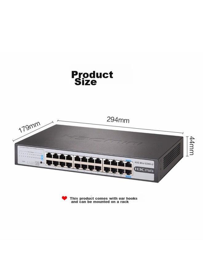 H3c 24-port Gigabit Switch, Unmanaged Enterprise-grade Switch, Network Cable Splitter, Built-in Mini S24g-u - Image 4