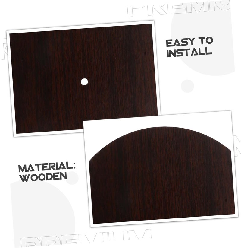 POPETPOP Unfinished Wood Clock Face for DIY Projects Retro Style Clock Craft Material Easy to Assemble for Wall Home Decoration Crafting Dark Brown - Image 3