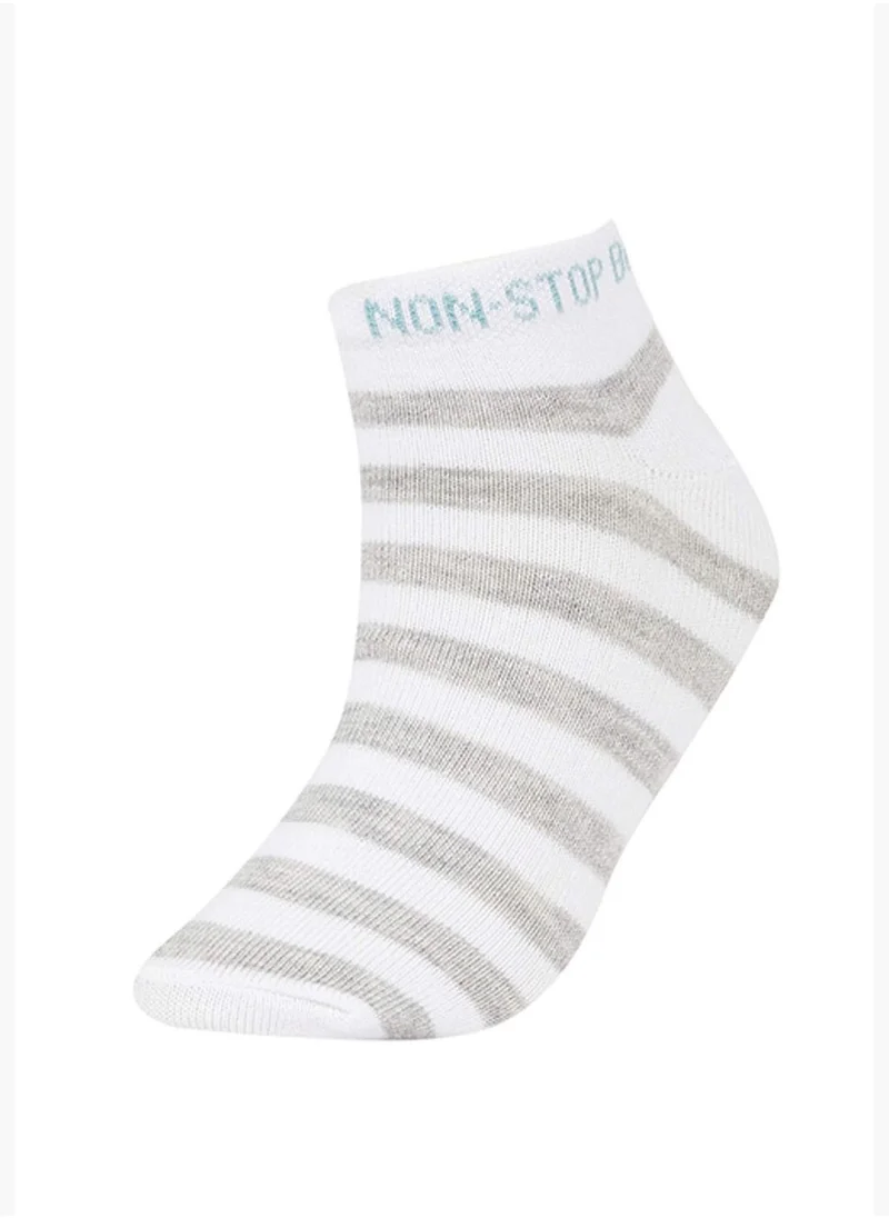 ديفاكتو 7 Pack Striped Colour Block Ankle Low Cuts