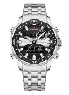 Men's Luxury Fashion Quartz Watches LCD Display Digital 3ATM Waterproof Watch NF9234