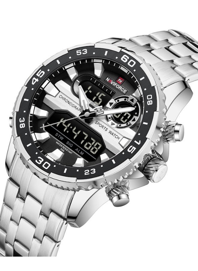 NAVIFORCE - Men's Luxury Fashion Quartz Watches LCD Display Digital 3ATM Waterproof Watch NF9234 - Image 1