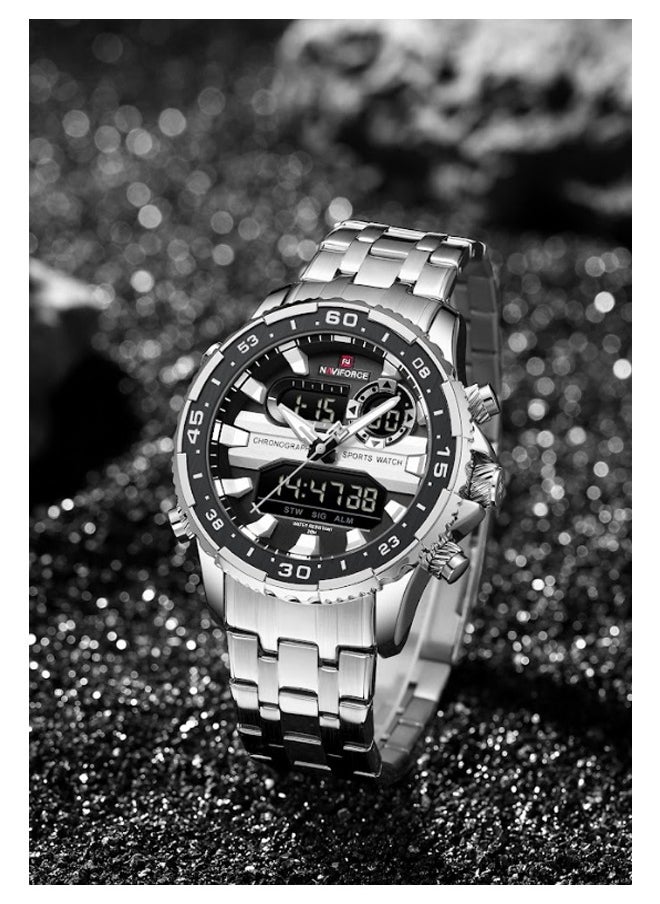 NAVIFORCE - Men's Luxury Fashion Quartz Watches LCD Display Digital 3ATM Waterproof Watch NF9234 - Image 1