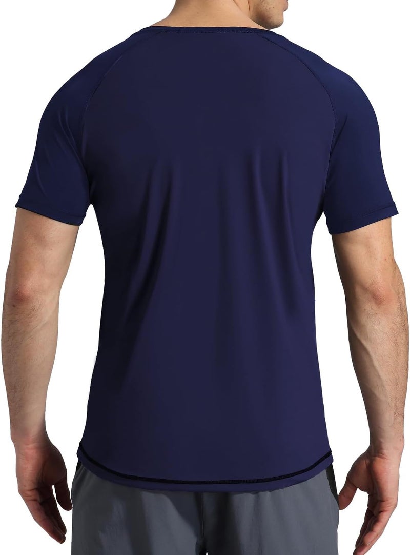 VAYAGER Men's Swim Shirts Rash Guard UPF 50+ T Shirts Quick Dry Loose Fit Water Surfing Shirt - Image 3