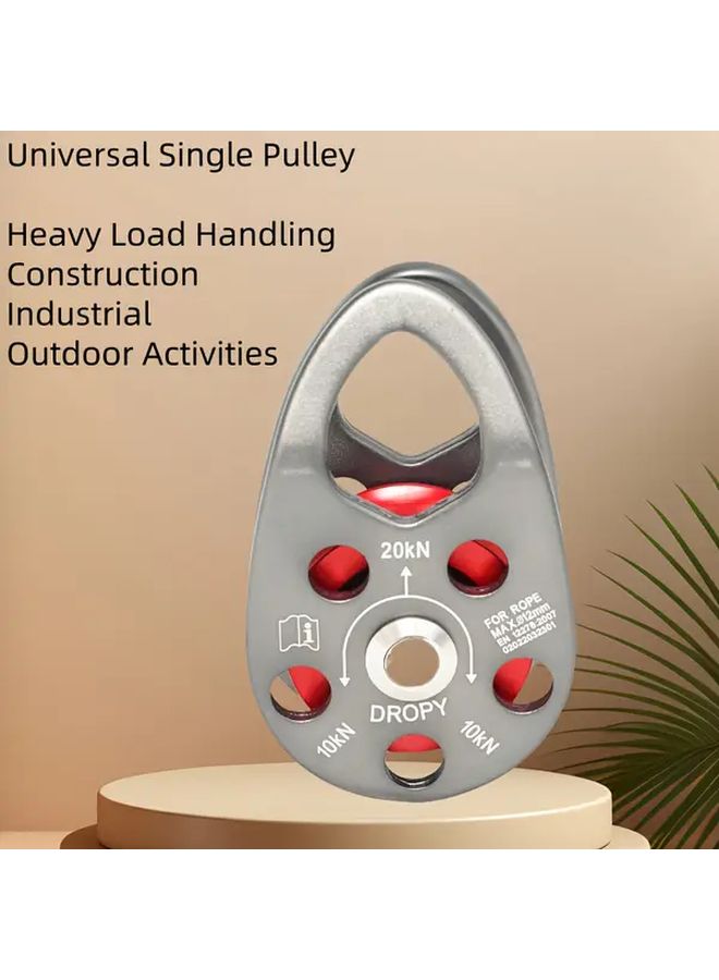 Gray Red Heavy Duty Aluminum Alloy Pulley High Strength Wear Resistant For Lifting - Image 4