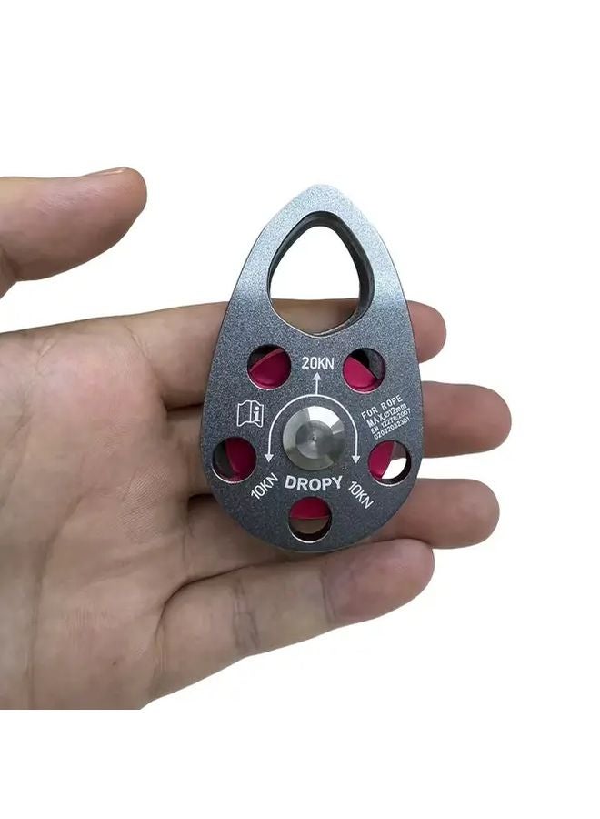 Gray Red Heavy Duty Aluminum Alloy Pulley High Strength Wear Resistant For Lifting - Image 1