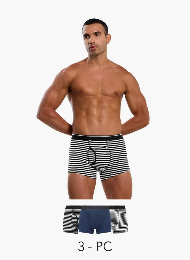 Splash FAV Men Assorted Prints Cotton Blend Trunks - Pack of 3