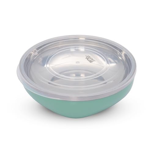 Jaypee Plus Stainless Steel Mixing & Serving Bowl Set of 2 with Lid,Rustproof,Microwave Safe,500 ml, Green - Image 5