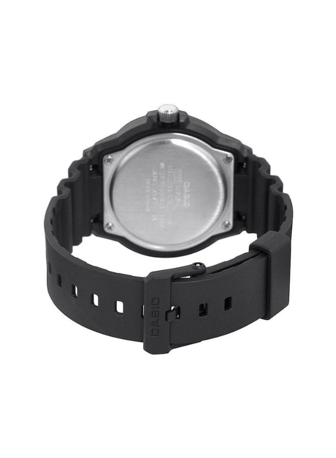 كاسيو ساعة كاسيو MRW-200H-1EV للرجال – إطار أسود بالكامل وسوار ريزن أسود | مقاومة للماء 100 متر | عرض اليوم والتاريخ - Image 3