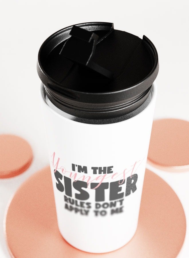 LIT كوب أبيض هدية للأخت كوب سفر هدية للأخت هدايا عائلية مضحكة - Image 3