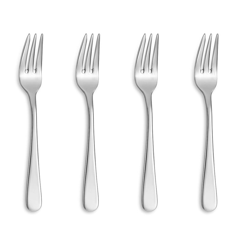 KEAWELL Premium Louise Forks, Set of 4, 18/10 Stainless Steel, Forks Silverware with Round Edge, Exceptional Mirror Finish, Dishwasher Safe (6.1" Small Fork) - Image 1