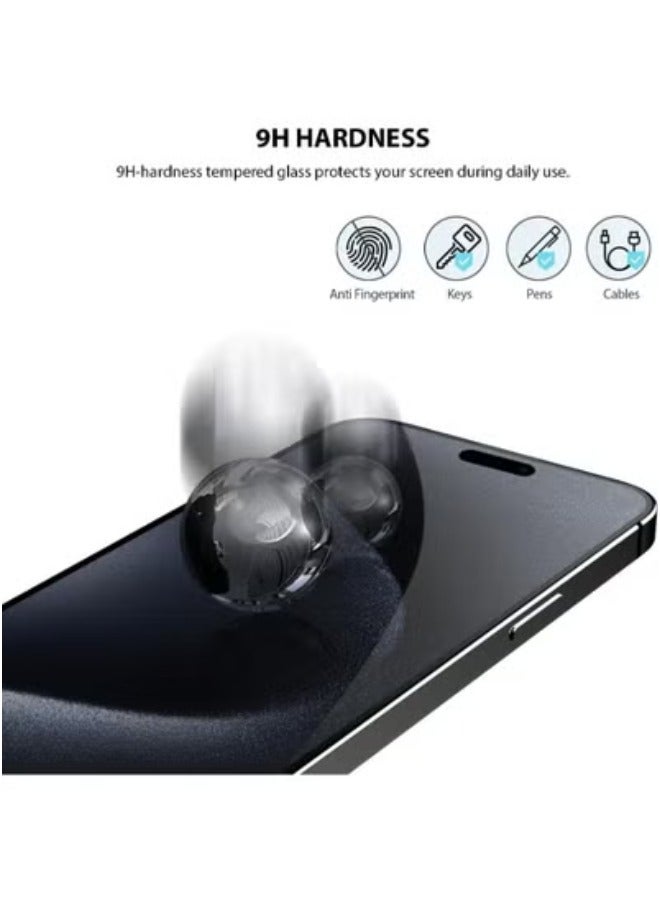 iPhone 15 Pro, Screen Protector (Anti-Fingerprint) Nano Anti-Spy Privacy Protector High Quality, Maximum Screen Protection from Scratches and Breakage - Image 4