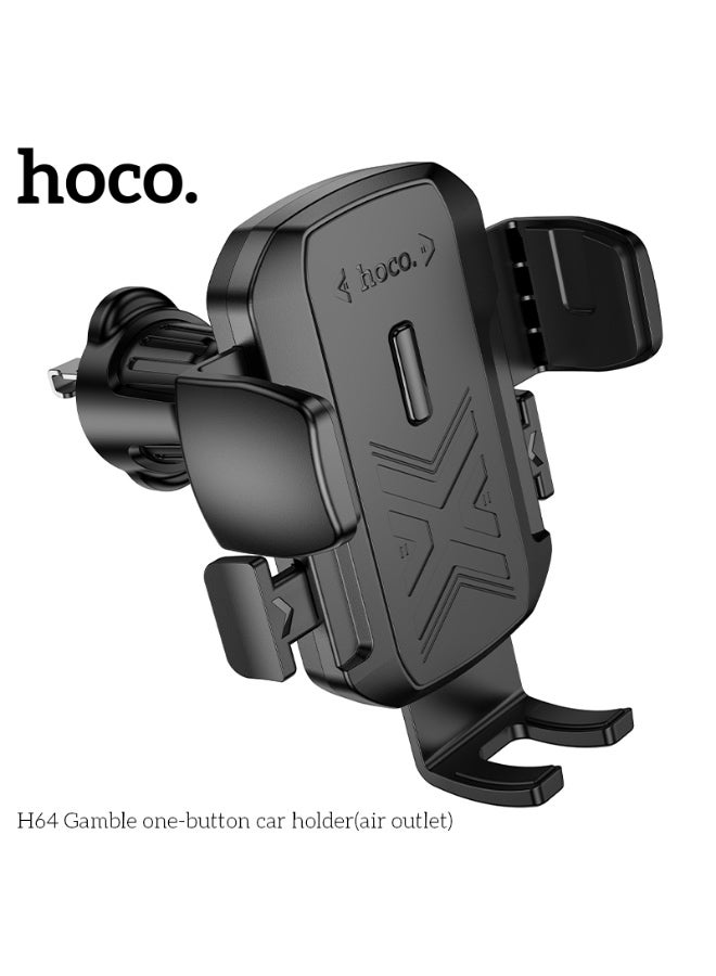 Hoco H64 Gamble One-Button Air Vent Car Holder - Image 1