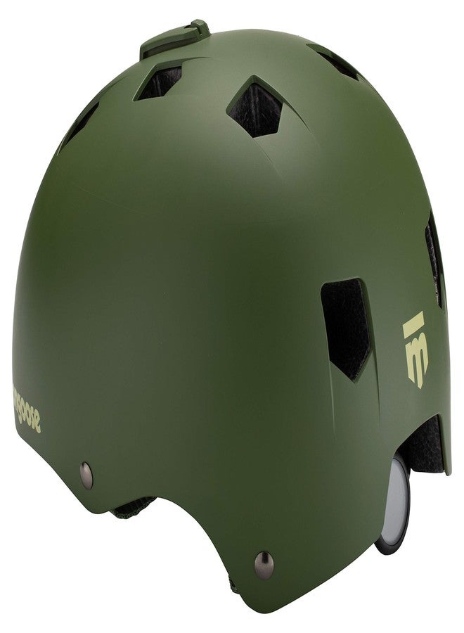 Mongoose BMX Bike Helmet, Multi Sport Kids Helmet, Matte Army Green, Youth - Image 2