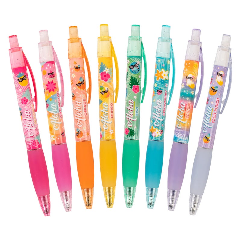 Scentco Glitter Gel Smens (Aloha Unicorn) - Patented Gourmet Scented Pens, Colored Glitter Gel Ink, Medium Point, 8 Count - Image 5