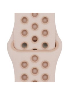 Generic Suitable For Apple Two-color Silicone Nike Strap Nike Hole Apple Iwatch Breathable Sports Watch Strap-Color:52 Oxford Pink + Rose Gray-Specifications:38/40/41mm-L  - Image 1
