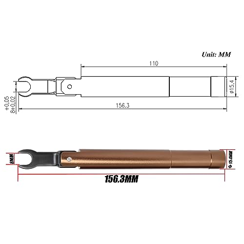 UU TOJOIN TOJOIN 1 pcs SMA Torque Wrench for RF Connector 8 in·lbs (0.9 N·m) Opening 8mm (5/16") for SMA 3.5mm/2.92mm Adapter Convertor Portable Spanner for Professionals Industry Brown - Image 2