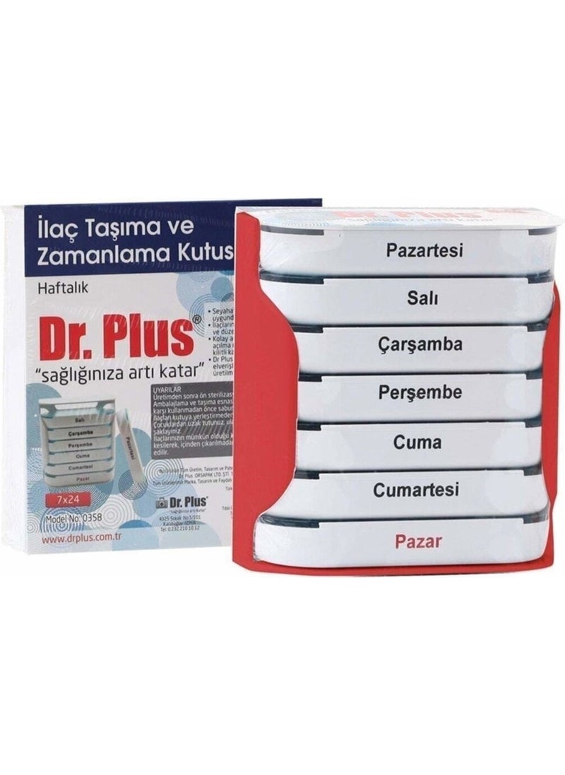Dr.Plus + Dr. Plus Medicine Storage Box Weekly - 7X24  - Image 3