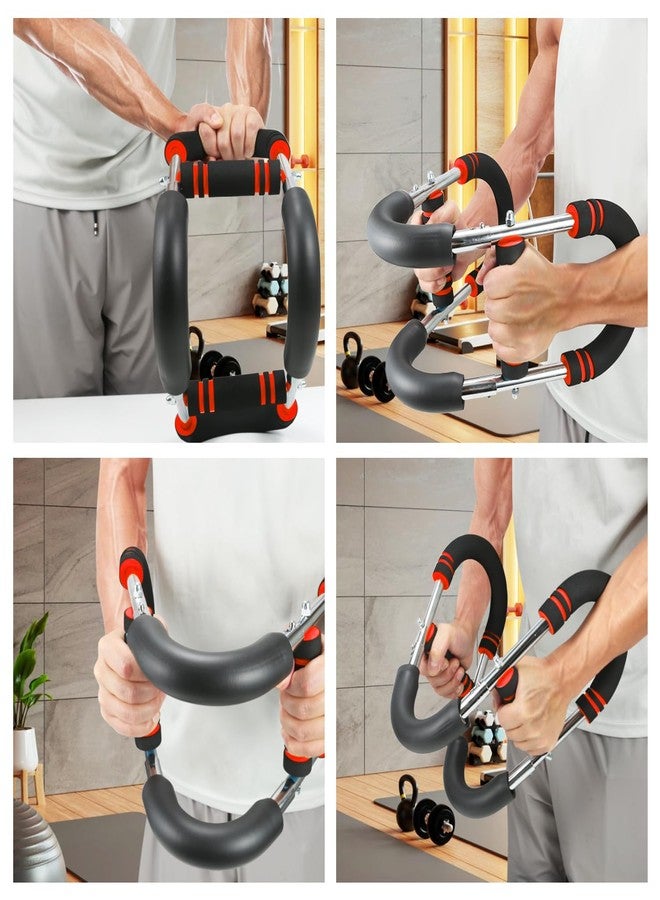 Nvhaly Twister Arm Trainer - Adjustable 60-100lbs Resistance Arm & Chest Workout Equipment for Home Gym Fitness , Arm Strengthener for Men, Power Twister Bar for Biceps, Forearm & Shoulder Training (red) - Image 5