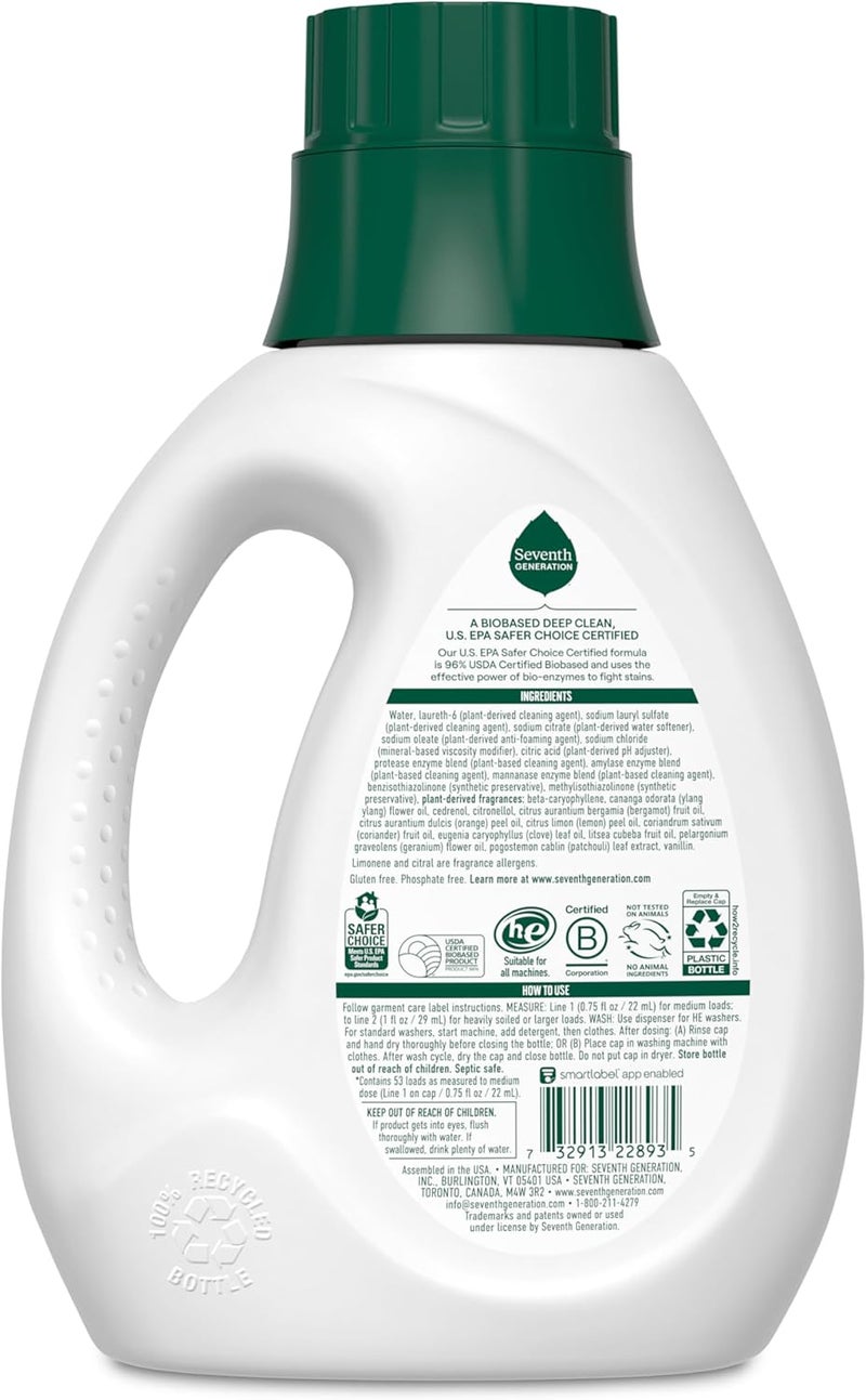 Seventh Generation Concentrated Laundry Detergent - Geranium Blossom & Vanilla - Image 2